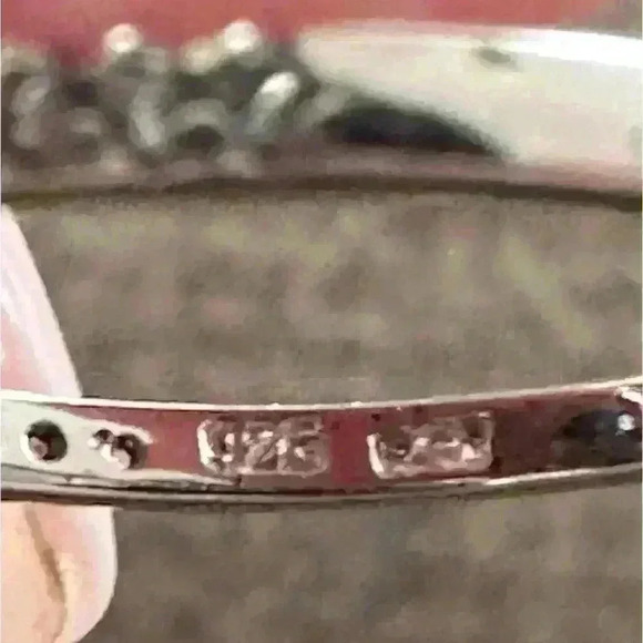 3.61K Pear Shape London Blue Topaz/Diamond Halo Cocktail Ring .925 Silver Sz 8 - Picture 4 of 4